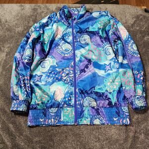 Vintage Lavon size small windbreaker material jacket zip up 2354